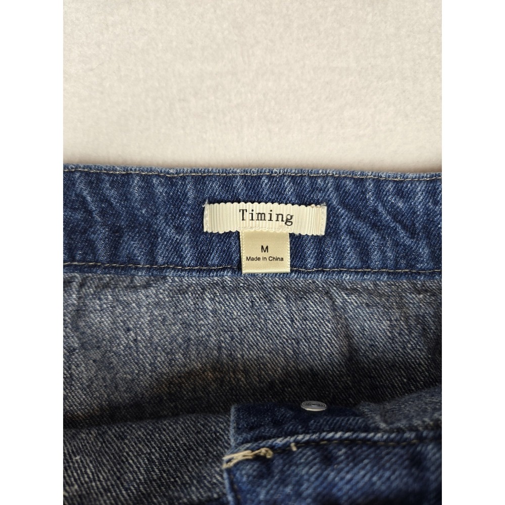 Women's Mini Denim Skirt Size Medium with Button Front - Picture 6 of 9